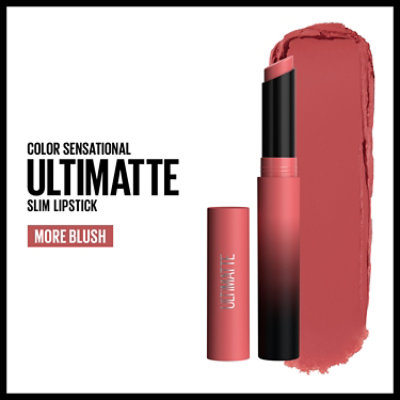 Maybelline Color Sensational Ultimatte Slim Lipstick Makeup More Blush - 0.06 Oz - Image 3