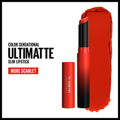 Maybelline Color Sensational Ultimatte Slim Lipstick Makeup More Scarlet - 0.06 Oz - Image 5