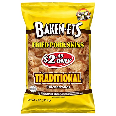 Baken-ets Traditional Fried Pork Skins - 4 Oz