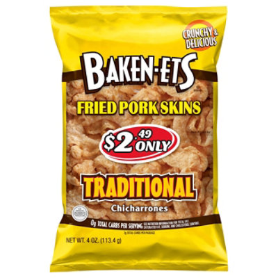  Baken-ets Fried Pork Skins Regular - 4 OZ 