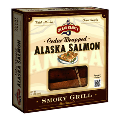 Ocean Beauty Cedar Wrapped Alaska Salmon - 10 OZ - Image 1