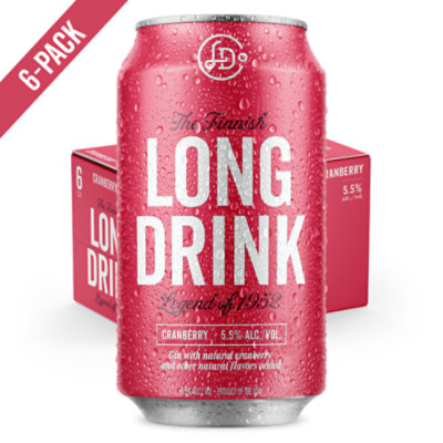 Long Drink Cktl Cranberry - 6-355 ML - Image 1