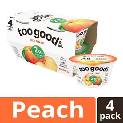 Two Good Greek Peach 4x5.3oz - 21.2 OZ