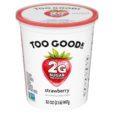 Too Good & Co. Strawberry Low Fat Lower Sugar Gluten Free Greek Yogurt - 32 Oz - Image 1