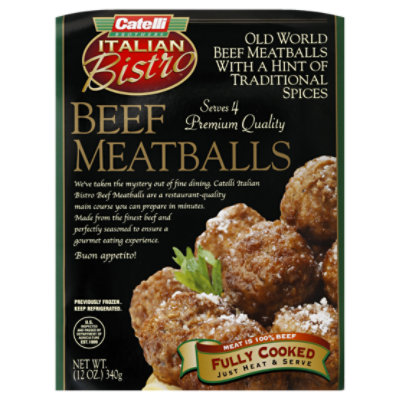 Catelli Italian Bistro Beef Meatballs - 12 OZ - Image 1