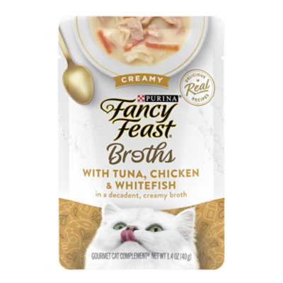 Fancy Feast Broths Tuna Cat Wet Food - 1.4 Oz - Image 1