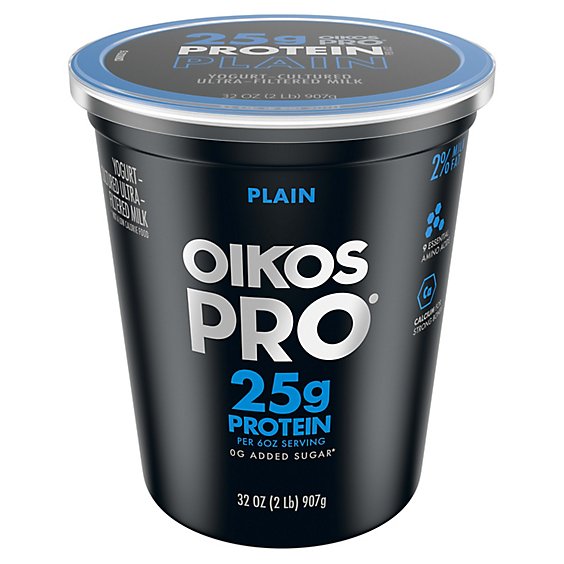 Oikos Pro Plain Yogurt Cultured Ultra Filtered Milk - 32 Oz