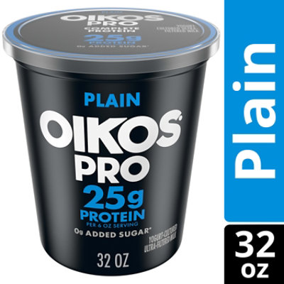 Oikos Pro Plain Yogurt-Cultured Ultra-Filtered Milk - 32 Oz - Image 1