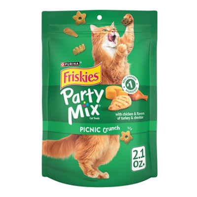 Purina Friskies Party Mix Turkey Chicken And Cheddar Cat Treats - 2.1 Oz - Image 1