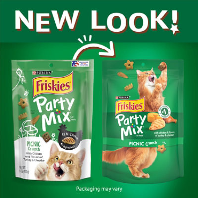 Purina Friskies Party Mix Turkey Chicken And Cheddar Cat Treats - 2.1 Oz - Image 2