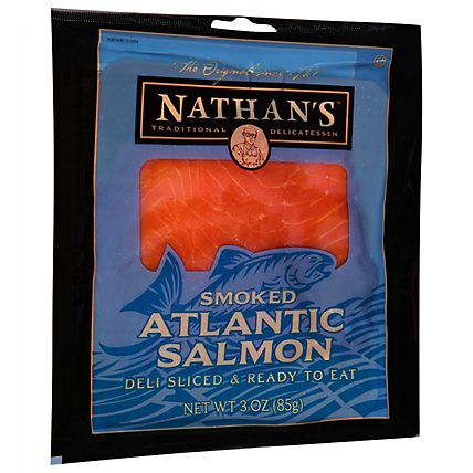 Nathan's Smoked Atlantic Salmon - 3 OZ - Image 1