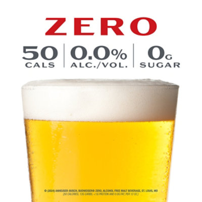 Budweiser Zero Alcohol Free American Lager Beer in  Bottles - 6 - 12 Fl. Oz. - Image 2