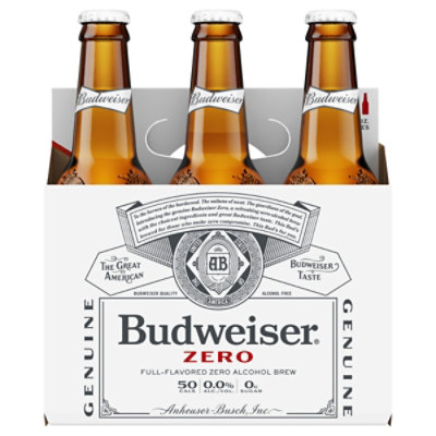 Budweiser Zero Alcohol Free American Lager Beer in  Bottles - 6 - 12 Fl. Oz. - Image 3