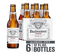 Budweiser Zero Non Alcoholic Beer Bottles - 6-12 Fl. Oz.