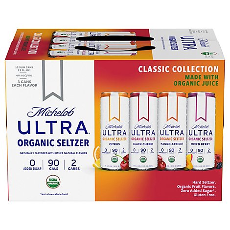 Michelob Ultra Organic Seltzer Variety Pk Cns - 12-12 FZ