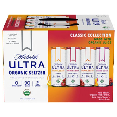 Michelob Ultra Organic Seltzer Variety Pk Cns - 12-12 FZ