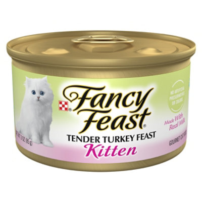 Fancy Feast Kitten Turkey Wet Cat Food - 3 Oz - Image 1