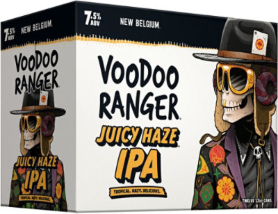 New Belgium Brewing Voodoo Ranger Juicy Haze IPA Beer Cans - 12-12 Fl. Oz. - Image 2