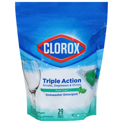 Clorox Triple Action Automatic Dishwasher Pacs - 29 CT