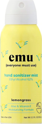 Emu Hand Sanitizer Lemongrass - 2.2 FZ - Image 2