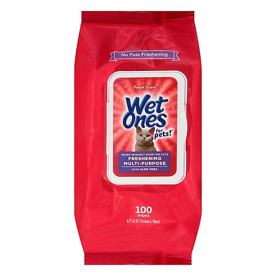 Wet Ones For Pets Cat Wipes Mltprps - 100 CT