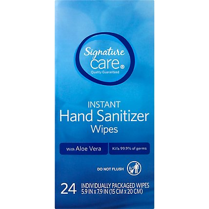 Signature Care Hand Sanitizing Wipe Packets - 24 CT - Image 2
