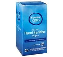 Signature Care Hand Sanitizing Wipe Packets - 24 CT