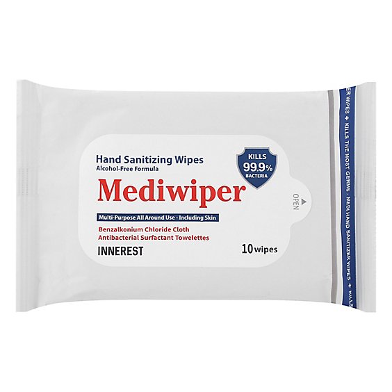 Mediwiper Hand Sanitizer Wipes - 10 CT