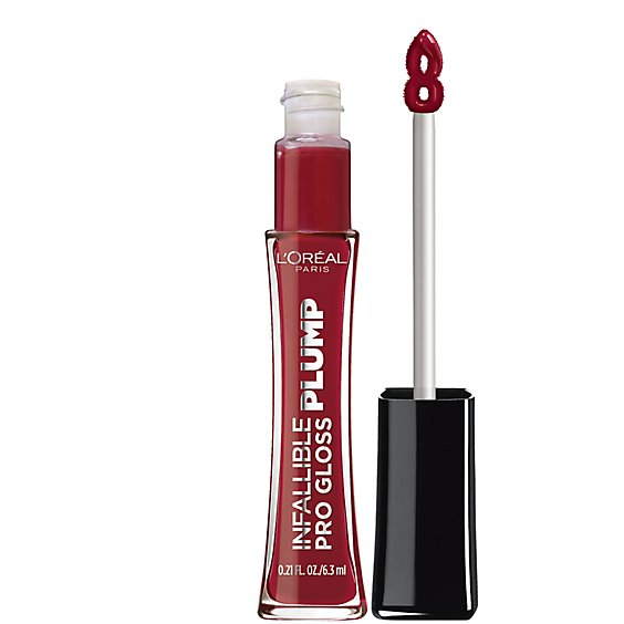 L'Oreal Paris Infallible Pro Gloss Hyaluronic Acid Ruby Sheen Plump Lip Gloss - 0.21 Oz