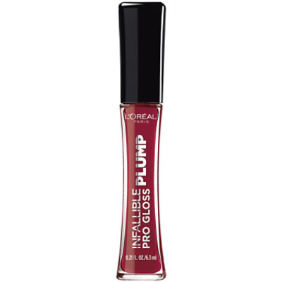 L'Oreal Paris Infallible Pro Gloss Hyaluronic Acid Ruby Sheen Plump Lip Gloss - 0.21 Oz