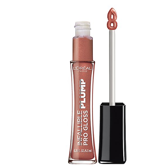 L'Oreal Paris Infallible Pro Gloss Hyaluronic Acid Nude Twinkle Plump Lip Gloss - 0.21 Oz