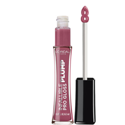 L'Oreal Paris Infallible Pro Gloss Hyaluronic Acid Moonlit Rose Plump Lip Gloss - 0.21 Oz - Image 1