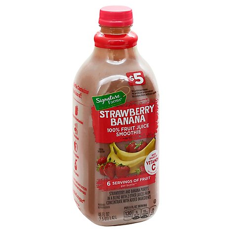 Signature Farms Smoothie Strawberry Banana - 48 OZ