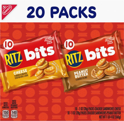 RITZ Bits Cheese And Peanut Butter Cracker Sandwiches Snack Pack - 20-1 Oz - Image 6