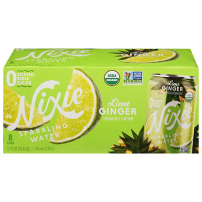 Nixie Sparkling Water Lime Ginger - 8-12 Oz - Image 3