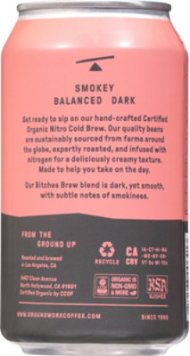 Groundwork Coffee Bitches Brew Nitro Rtd Cold Brew - 12 OZ - Image 6