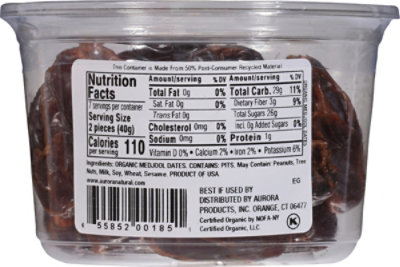 Aurora Dried Medjool Dates Organic - 10 OZ - Image 6