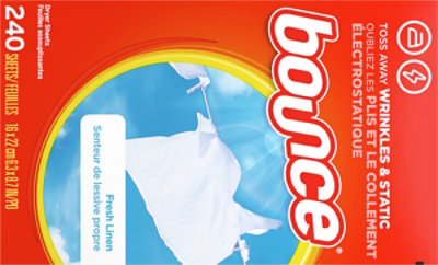 Bounce Fresh Linen Scented Fabric Softener Dryer Sheets - 240 Count - Image 5