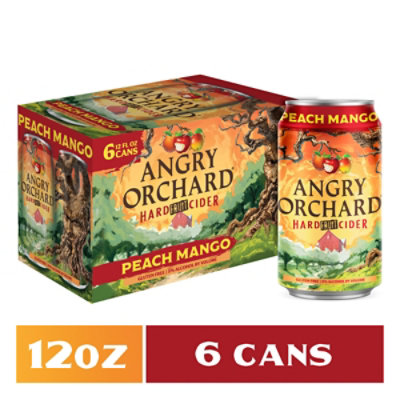 Angry Orchard Hard Cider Peach Mango In Cans - 6-12 FZ - Image 3