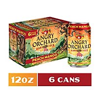Angry Orchard Hard Cider Peach Mango In Cans - 6-12 FZ