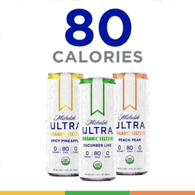 Michelob Ultra Organic Hard Seltzer Variety Pack Slim Cans - 24-12 Fl. Oz. - Image 2