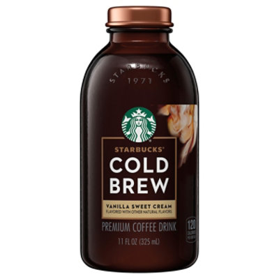 Starbucks Cold Brew Premium Coffee Drink Vanilla Sweet Cream Flavored 11 Fl - 11 FZ