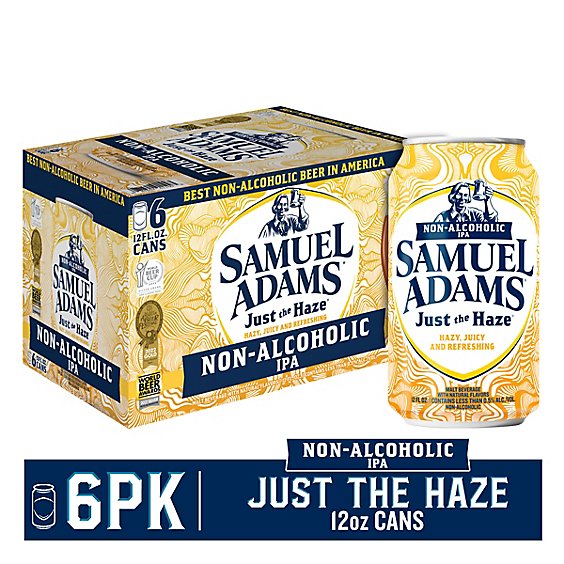 Samuel Adams Just The Haze Non-alcoholic Ipa In Cans - 6-12 FZ