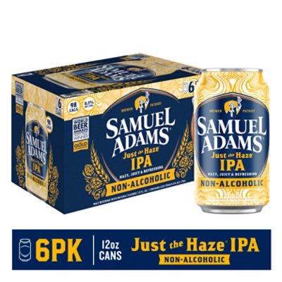 Samuel Adams Just The Haze Non-alcoholic Ipa In Cans - 6-12 FZ - Image 1