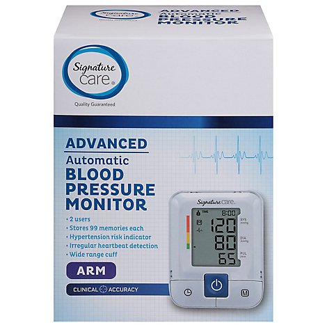 Signature Care Blood Pressure Monitor Arm Auto - EA