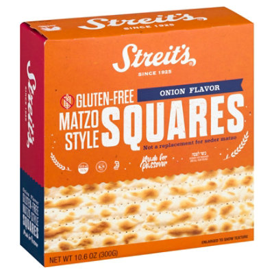 Streits Gluten Free Matzo Squares Onion - 10.5 OZ