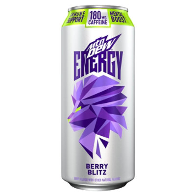 Mtn Dew Rise Energy Drink Berry Blitz 16 Fluid Ounce Can - 16 FZ - Image 3