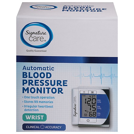 Signature Care Blood Pressure Monitor Wrist Auto - EA