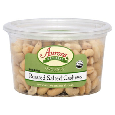 Aurora Organic Cashews Salted - 9 OZ - Image 1