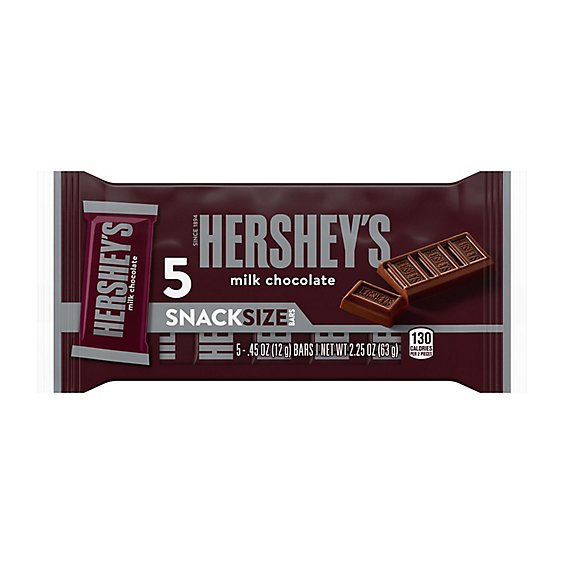 HERSHEY'S Milk Chocolate Snack Size Candy Bars - 2.25 Oz